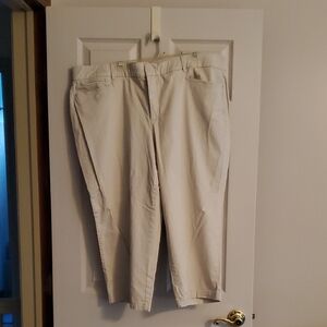 Women's Plus Classic Beige Capri Crop Pants JM Collection Women Size 22W